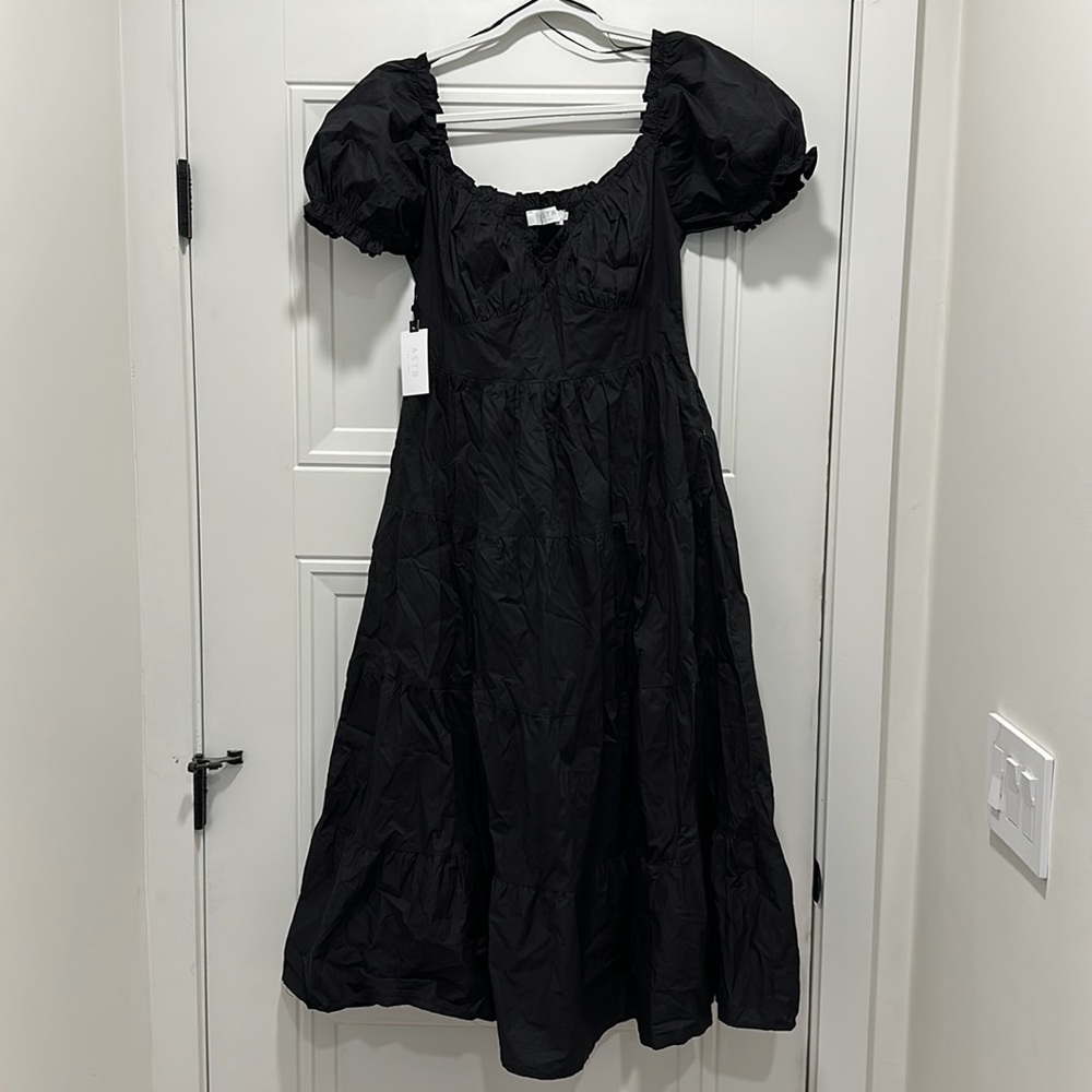 ASTR the label cinched bust dress - L - Black